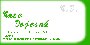 mate dojcsak business card